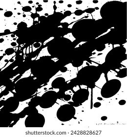 Grunge Hintergrund von Schwarz und Weiß. Abstrakte Illustration Textur der Risse, Chips, Punkt. Schmutziges monochromes Muster der alten abgenutzten Oberfläche