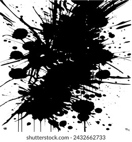 Grunge Hintergrund von Schwarz und Weiß. Abstrakte Illustration Textur der Risse, Chips, Punkt. Schmutziges monochromes Muster der alten abgenutzten Oberfläche