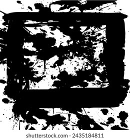 Grunge Hintergrund von Schwarz und Weiß. Abstrakte Illustration Textur der Risse, Chips, Punkt. Schmutziges monochromes Muster der alten abgenutzten Oberfläche