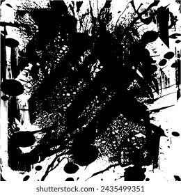 Fondo de grunge de blanco y negro. Ilustración abstracta de la textura de las grietas, virutas, punto. Patrón monocromo sucio de la superficie desgastada antigua