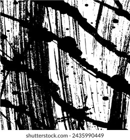 Grunge background of black and white. Abstract illustration texture of cracks, chips, dot. Dirty monochrome pattern of the old worn surface