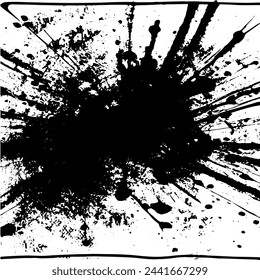 Grunge background of black and white. Abstract illustration texture of cracks, chips, dot. Dirty monochrome pattern of the old worn surface