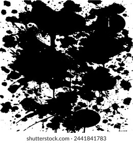 Grunge background of black and white. Abstract illustration texture of cracks, chips, dot. Dirty monochrome pattern of the old worn surface