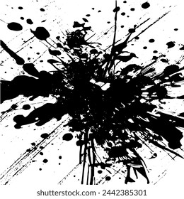 Grunge background of black and white. Abstract illustration texture of cracks, chips, dot. Dirty monochrome pattern of the old worn surface