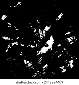 Fondo de grunge de blanco y negro. Ilustración abstracta de la textura de las grietas, virutas, punto. Patrón monocromo sucio de la superficie desgastada antigua