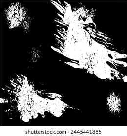 Grunge background of black and white. Abstract illustration texture of cracks, chips, dot. Dirty monochrome pattern of the old worn surface