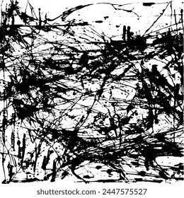 Fondo de grunge de blanco y negro. Abstractas ilustración textura de grietas, virutas, punto. Patrón monocromo sucio de la superficie desgastada antigua
