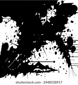 Fondo de grunge de blanco y negro. Abstractas ilustración textura de grietas, virutas, punto. Patrón monocromo sucio de la superficie desgastada antigua