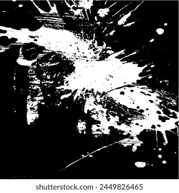 Grunge background of black and white. Abstract illustration texture of cracks, chips, dot. Dirty monochrome pattern of the old worn surface