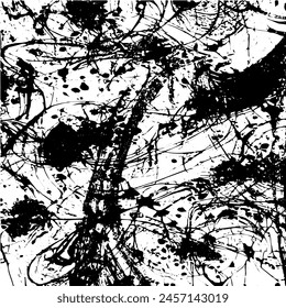 Fondo de grunge de blanco y negro. Abstractas ilustración textura de grietas, virutas, punto. Patrón monocromo sucio de la superficie desgastada antigua
