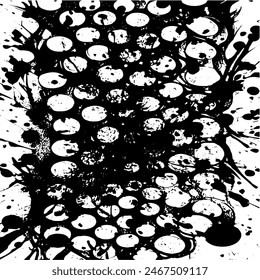 Fondo de grunge de blanco y negro. Abstractas ilustración textura de grietas, virutas, punto. Patrón monocromo sucio de la superficie desgastada antigua