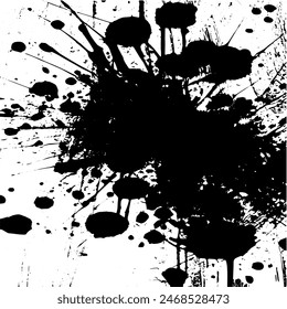 Fondo de grunge de blanco y negro. Abstractas ilustración textura de grietas, virutas, punto. Patrón monocromo sucio de la superficie desgastada antigua