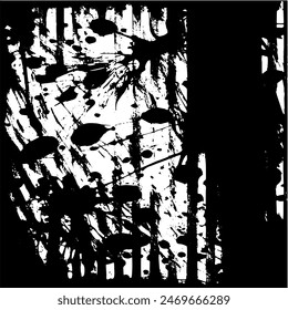 Grunge background of black and white. Abstract illustration texture of cracks, chips, dot. Dirty monochrome pattern of the old worn surface