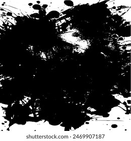 Grunge background of black and white. Abstract illustration texture of cracks, chips, dot. Dirty monochrome pattern of the old worn surface