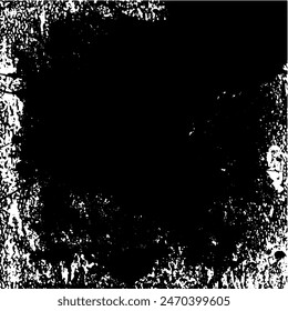 Grunge background of black and white. Abstract illustration texture of cracks, chips, dot. Dirty monochrome pattern of the old worn surface