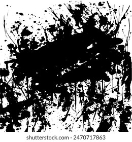 Grunge background of black and white. Abstract illustration texture of cracks, chips, dot. Dirty monochrome pattern of the old worn surface
