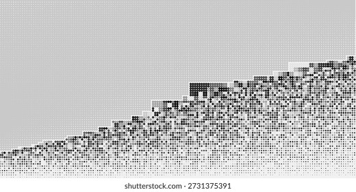 Grunge background of black and white. Abstract monochrome vector pattern