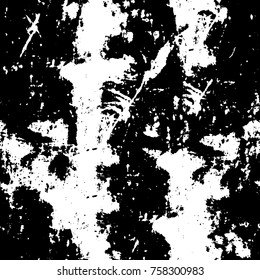 Grunge background of black and white. Abstract vector texture. Monochrome seamless pattern