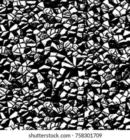 Grunge background of black and white. Abstract vector texture. Monochrome seamless pattern