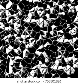 Grunge background of black and white. Abstract vector texture. Monochrome seamless pattern