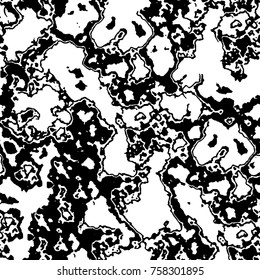 Grunge background of black and white. Abstract vector texture. Monochrome seamless pattern