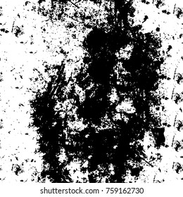 Grunge background of black and white. Abstract vector texture. Monochrome pattern