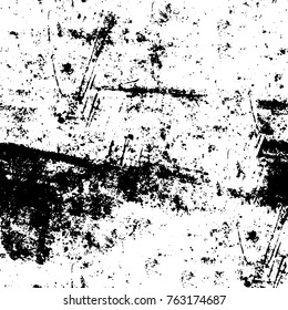 Grunge background of black and white. Abstract vector texture. Monochrome seamless pattern