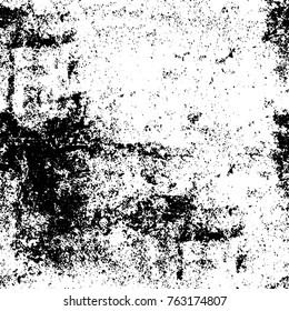 Grunge background of black and white. Abstract vector texture. Monochrome seamless pattern