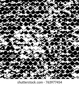 Grunge background of black and white. Abstract vector texture. Monochrome seamless pattern