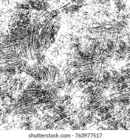 Grunge background of black and white. Abstract vector texture. Monochrome seamless pattern