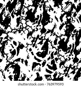 Grunge background of black and white. Abstract vector texture. Monochrome seamless pattern