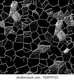 Grunge background of black and white. Abstract vector texture. Monochrome seamless pattern