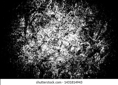 Grunge background black and white. Cracks, chips, scratches, dust texture. Abstract city wall. Dirty old surface. Vector vintage pattern