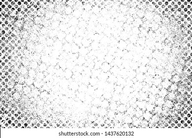 Grunge background black and white. Cracks, chips, scratches, dust texture. Abstract city wall. Dirty old surface. Vector vintage pattern