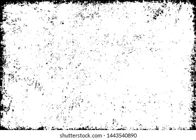 Grunge background black and white. Cracks, chips, scratches, dust texture. Abstract city wall. Dirty old surface. Vector vintage pattern