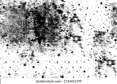 Grunge Hintergrund schwarz und weiß. Dunkle abstrakte monochrome Textur. Muster von Kratzern, Splittern, Schellen