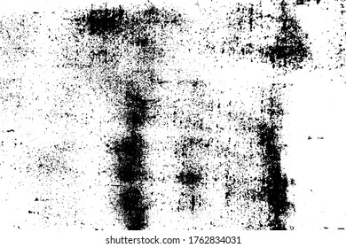 Fondo negro y blanco. La textura oscura está sucia. Efecto oxidación. Textura superpuesta angustiada de rajaduras. Ilustración vectorial de semitono, Eps 10.