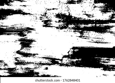 Grunge background black and white. Dark texture dirty. Rust effect. Distressed overlay texture of cracked. Halftone vector illustration, Eps 10.
