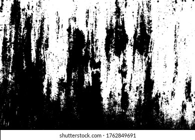 Grunge background black and white. Dark texture dirty. Rust effect. Distressed overlay texture of cracked. Halftone vector illustration, Eps 10.