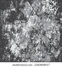 Grunge background black and white, gray. Vintage abstract texture. Multicolor modern style scratched pattern