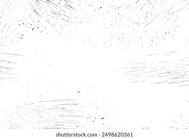 Grunge background black and white. Monochrome texture. Vector pattern of cracks, chips, scuffs. Grainy Grunge Background. Dirty in stains and dust surface.