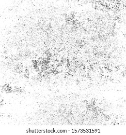 Grunge background black and white. Pattern of scratches, chips, scuffs. Abstract monochrome worn texture. Old dirty surface. Vintage vector clipart