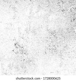 Grunge background black and white. Pattern of scratches, chips, scuffs. Abstract monochrome worn texture. Old dirty surface. Vintage vector clipart