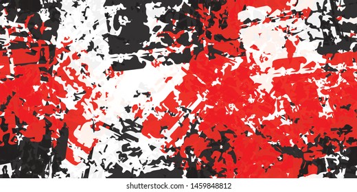 Grunge background black, white, red. Abstract seamless vector texture