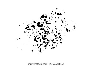 Grunge background. Black and white rough texture pattern for designer tasks. Vector Illustration