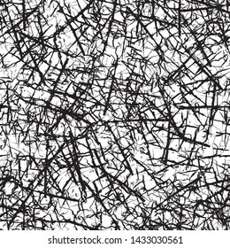 Grunge background black and white seamless. Abstract crack texture