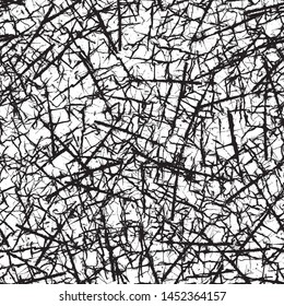Grunge background black and white seamless. Abstract crack texture
