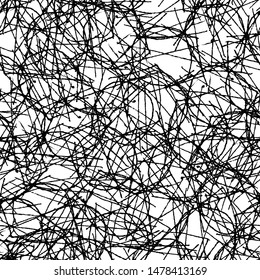 Grunge background black and white. Seamless monochrome abstract texture