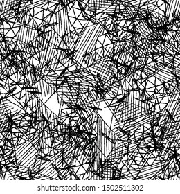 Grunge background black and white. Seamless monochrome abstract texture