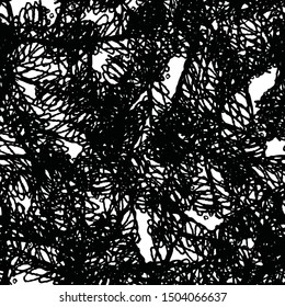 Grunge background black and white. Seamless monochrome abstract texture